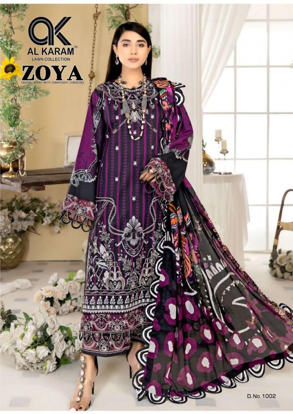 Al Karam Zoya Karachi Cotton Dress Material Collection